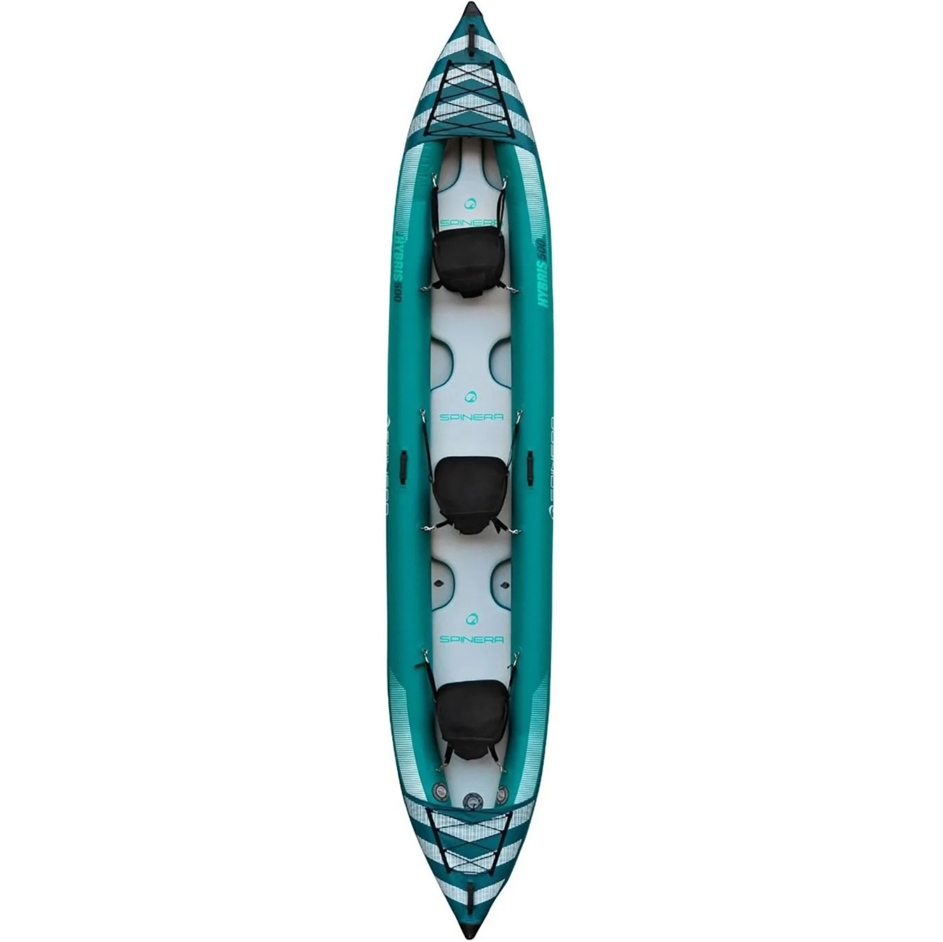 2026 Spinera Hybris 500 HDDS 3 person Kayak w / Bag, 2 Fins, 2 Kayak Seats SP-K-HYB-500 - Green
